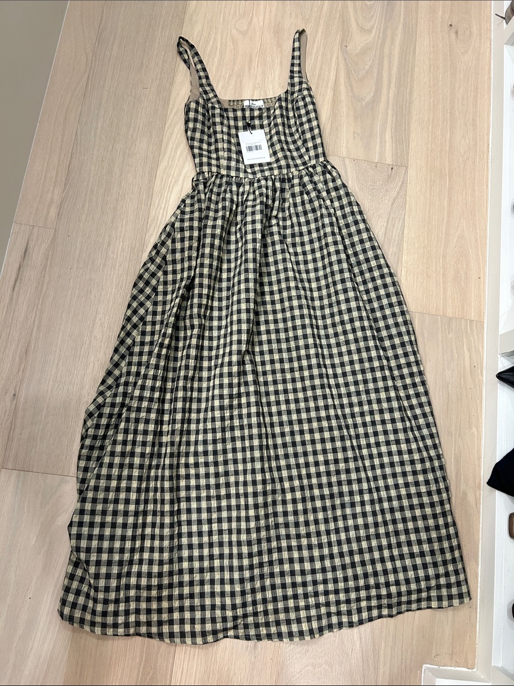 PRINCESS POLLY | Cartmel Check Maxi Dress Black/Cream